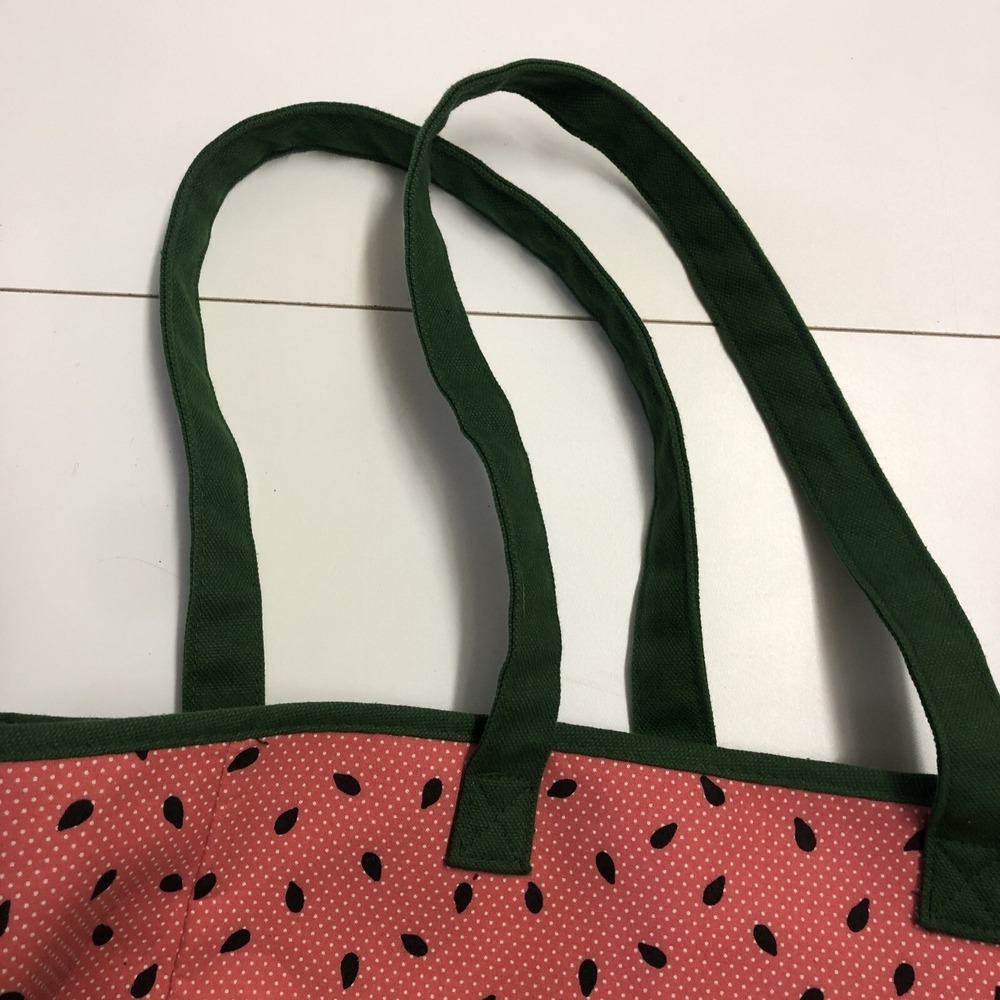 LONGABERGER American Garden GATHERING Canvas Watermelon Outside Pockets Tote Bag - Picture 4 of 6